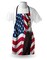 Ambesonne Eagle Apron, American Flag a Avian Animal USA Theme Image Print Old Glory Background and Bird, Unisex Kitchen Bib with Adjustable Neck for Cooking Gardening, Adult Size, Multicolor